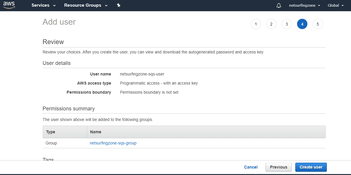 How to create users and groups in AWS