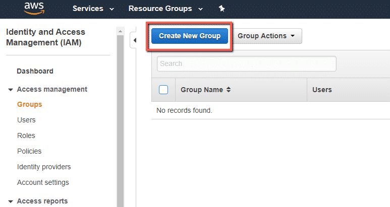 How to create users and groups in AWS